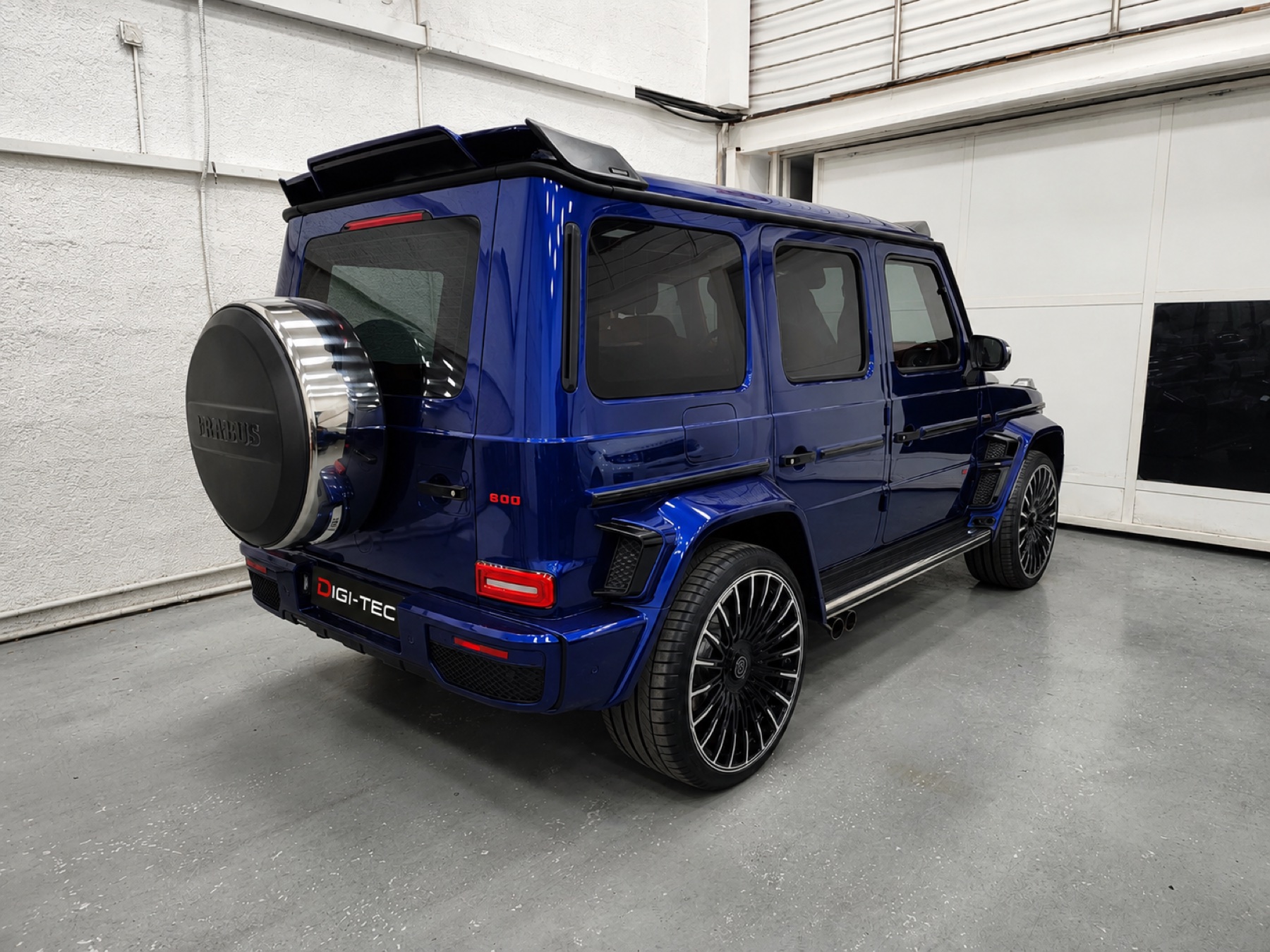 Finished blue Mercedes-AMG G63 with BRABUS G 800-style rear conversion at Digi-Tec Dubai