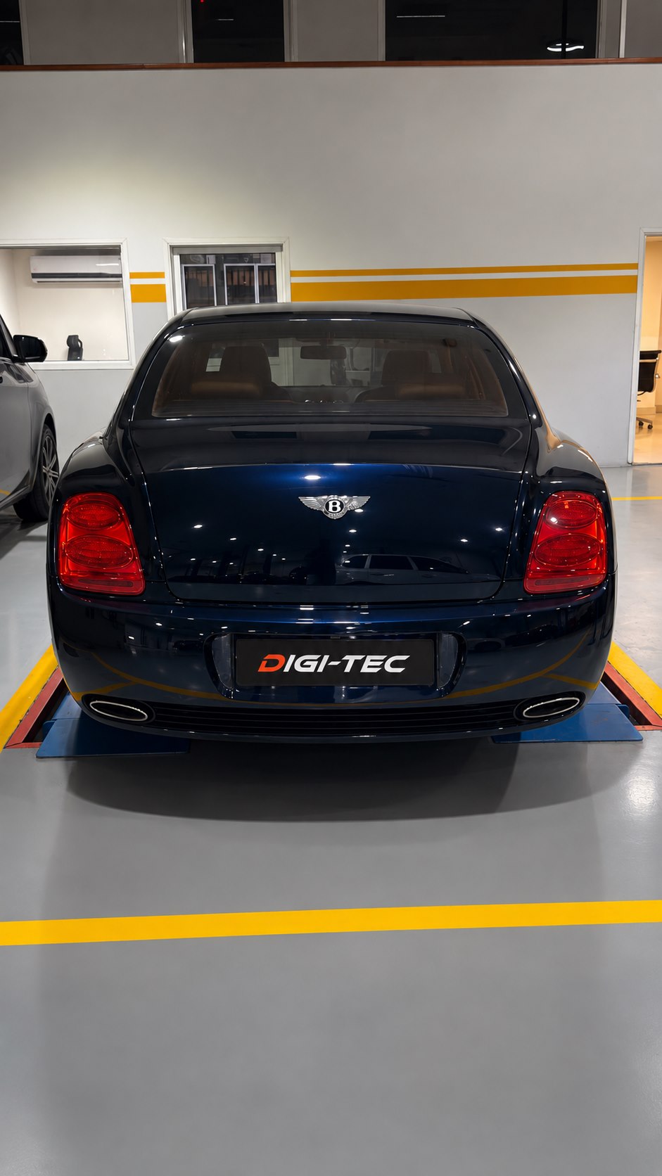 Bentley Flying Spur inside the Digi-Tec specialist workshop in Dubai